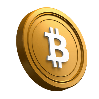 V designu úvodní sekce se nachází nakloněná mince Bitcoin (BTC)